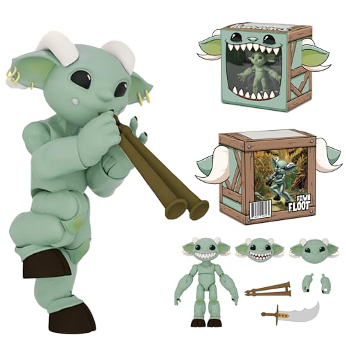 Plunderlings Fawn Floot, Lone Coconut Action Figure, Unique Pirate Goblin Figures, Fresh Character Line with 3 Swappable Faces, Magnetic Hats & Mix-and-Match Gear