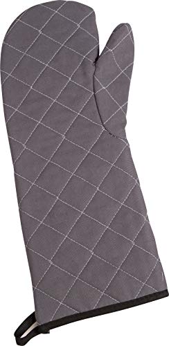San Jamar Om17-Gyw Cotton Wool Temperature Protection Oven Mitt, 17" Length, Gray #TOP1