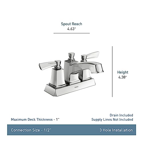 Moen Conway Spot Resist Brushed Nickel Two-Handle Low Arc Bathroom Faucet, Ws84922Srn #TOP7