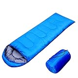 Camping Sleeping Bag, Envelope Sleeping Bag, Easy to carry Blue Warm Adult Sleeping Bag Outdoor Sports Camping Hiking With Carry Bag Lightweight