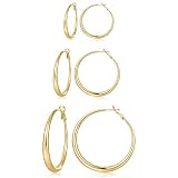 Sterling Silver Hoop Earrings for Women Large Silver Hoop Earrings Lightweight Big Silver Hoop Earri