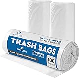 33 Gallon Trash Bags - 100 Count - 33" x 40" Clear Plastic Garbage Bags Tall Can Liners - Cleaning P