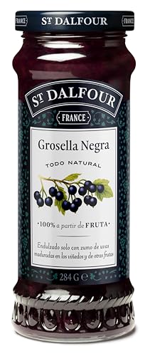 St Dalfour GROSELLAS NEGRAS | Fruta triturada | Mermelada natural 284g | 100% fruta sin azúcares añadidos