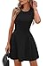 PRETTYGARDEN Summer Dresses for Women 2026 Elegant Classy Spring A Line Business Casual Work Graduation Cocktail Short Dress (Black,Small)