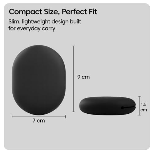 Image of Sounce Small Portable Protective Silicone Earphone Case Pouch Travel Cable Storage Holder Organizer for USB Charger Cords Earbuds and Small Accessories Headphone Keeper Black