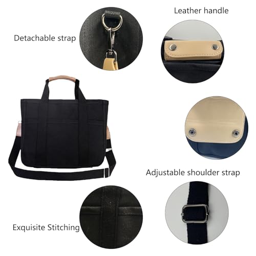 Bolso Tote de Lona Multi-bolsillos para Mujer miniatura 4