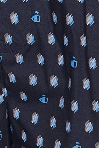 Image of Jockey 9005 Men's Super Combed Mercerized Cotton Woven Fabric Regular Fit Printed Bermuda with Side Pockets