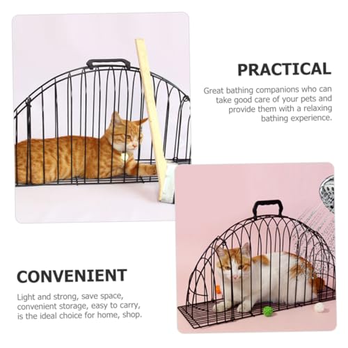 BCOATH lavar gaiola de gato recipiente para gatos gaiola de malha para banho de gato gaiola para lav