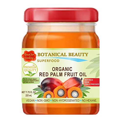ORGANIC RED PALM FRUIT OIL Brazilian. 100% Pure / Refined / Undiluted Cold Pressed. SUPER FOOD. GOOD FOR COOKING. 7.75 Fl.oz â€“ 225 ml.