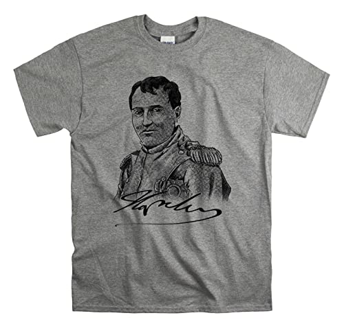T-shirt Napoleon Bonaparte vêtement unisexe gris taille S imprimé