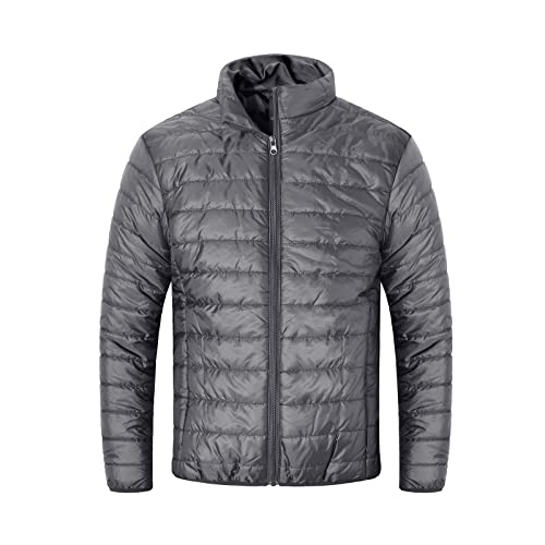Mens Packable Puffer Jacket Lightweight Winter Jacket Water Resistant Winter Coat