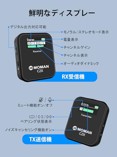 Moman C2X ワイヤレスマイクシステム の商品画像 4