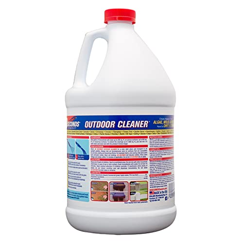 30 Seconds Outdoor Cleaner Concentrate For Mold, Mildew, Algae And Lichen + Spray & Walk Away Concentrate - No Pressure Washing Required, For Siding, Decks, Vinyl, Roof, Fence, Patio (2 Pack) (1 Gallon - 2 Pack) #TOP6