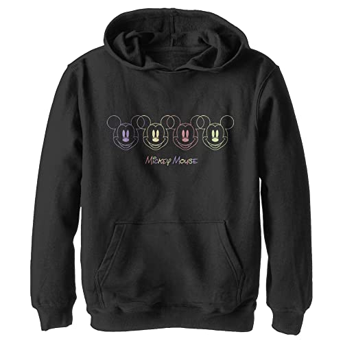 Sweat Mickey Mouse Neon Faces cadeau anniversaire ado sweat capuche noir