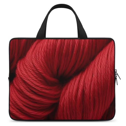 Sac ordinateur portable 13 pouces bandoulière laine rouge unisexe urbain