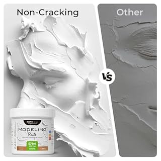 Nicpro Modeling Paste 571 ml / 28.2 oz for Acrylic Painting, High Density Acrylic Medium for Texture Art and Thickness, Structural Molding Texture Paste for Canvas Paint, Art Projects, DIY, 3D Effect