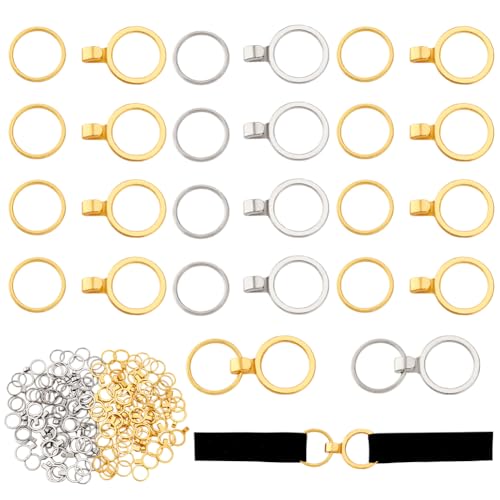 AHANDMAKER 160Pcs Bra Strap Hook, Alloy Bathing Suit Clip Clasp, Bra Strap Slider Replacement, Adjustment Slider for Slip Dress, Buckle Fastener for Bra Strap Swimsuit Tops Lingerie(Platinum & Golden)