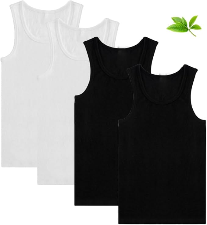 Somnea Tank Top Men, Somnea Beaters, 4 Pack Somnea Compression Shirt T-Shirts Cotton Tanktop Undershirt for Men
