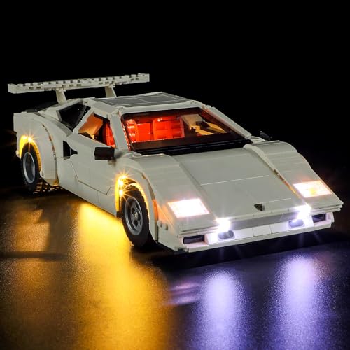 MENZAVA LED Light Set Compatible with LEGO 10337 Lamborghini Countach 5000 Quattrovalvole Icons Building Blocks Model
