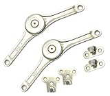 GAMOBIFER Braccetto a Leva Snodo, Klok FERRARI, per Ante a Ribalta e Vasistass, Può essere istallato sia a DX che a SX. (SNODO KLOK in Ferro per Ante Legno, 2, Pezzo)