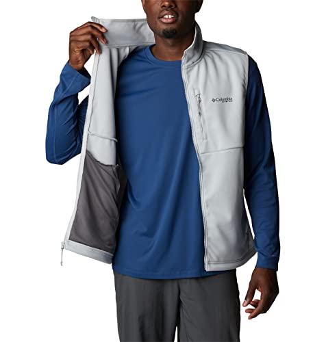 Columbia Men's Terminal Stretch Softshell Vest, Cool Grey, Medium #TOP4