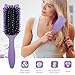 Curly hair brush : Curl Defning Brush for Curls Waves Coils Define Volumize Detangle Women Curls Reduce Hair Pulling Frizz Cat ears styling Purple