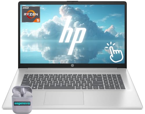 HP �^�b�`�X�N���[���m�[�g�p�\�R���A17.3�C���` HD+ LED �^�b�`�X�N���[���m�[�g�p�\�R���AWindows 11 �m�[�g�p�\�R�� 32GB RAM 1TB SSD�AAMD Ryzen 5 7430U �v���Z�b�T�ACopilot AI�ASageNo