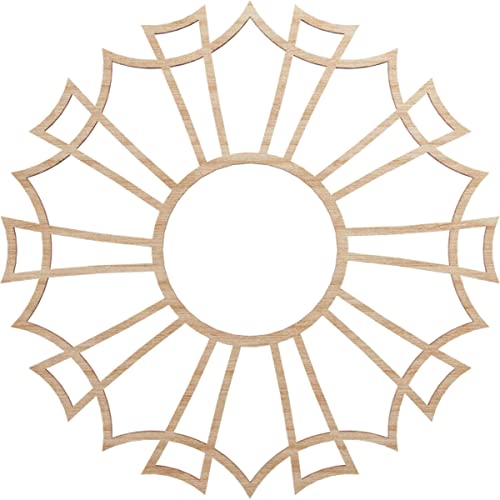 Image of Ekena Millwork 16 inchOD x 5 5 /8 inchID x 1 /4 inchT Augustus Wood Fretwork Pierced Ceiling Medallion, Alder