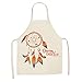 Home Delantal Plumas Lino Cocina Cocinas Delantal Sin Mangas Delantal Hogar Babero Mujer Hombre D39 68x55cm