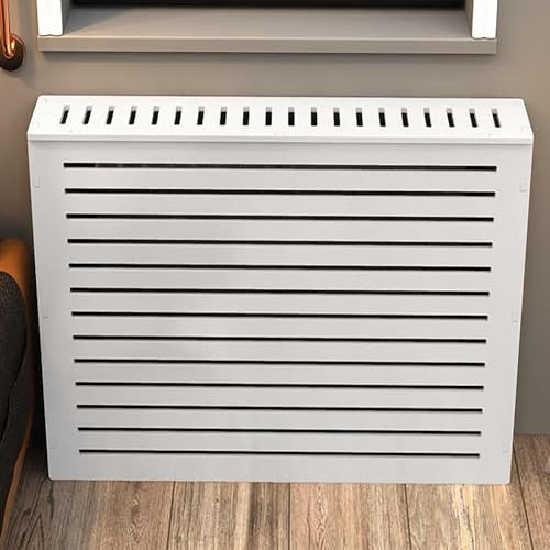 Cubierta de radiador moderna con estantes mdf para salon