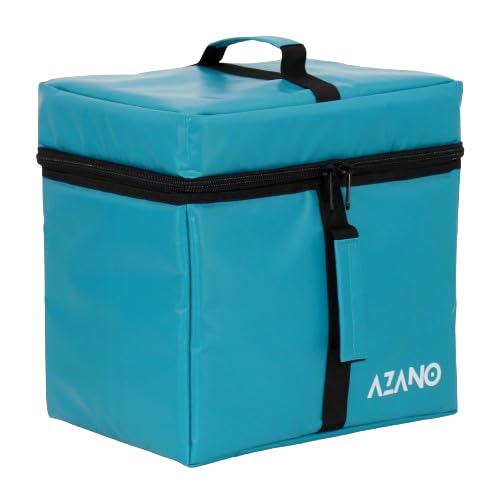 Thermal Insulated Food Delivery Bag - Reusable Cooler Bag for Grocery Shopping & Instacart - Heavy-Duty Pizza Delivery Bag for Hot/Cold Foods - Blue