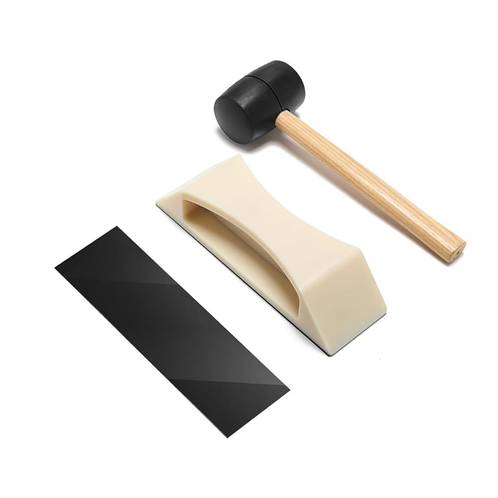 Kit di attrezzi per fissaggio pavimenti, kit di attrezzi per pavimenti in laminato, sollevatore in HDPE resistente con martello in gomma, cuscinetti lavabili per legno duro, LVP, riparazione SPC