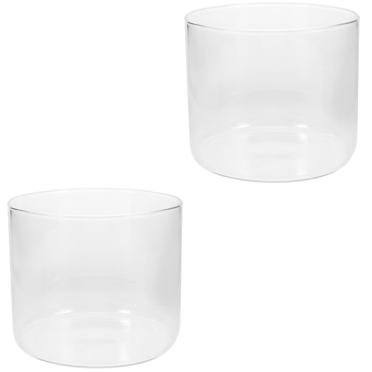 VANZACK 2 Piezas Pequeña Pecera Maceta Suculenta Redonda Titular De La Planta De Aire Pecera Transparente Maceta para Plantas Acuáticas Tazón De Dulces Florero Vidrio De Alto Borosilicato