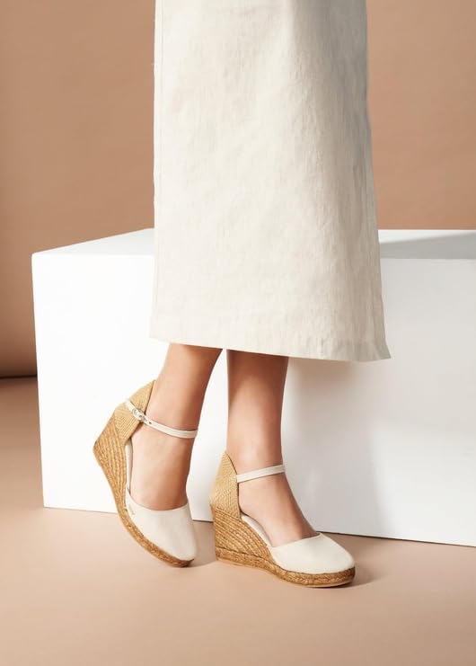 Image of VISCATA Satuna Women's Sandals Espadrille Canvas Buckle Wedges