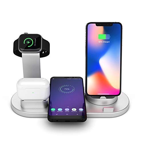 Soporte Base de Carga Compatible con iPhone AirPods Watch, 3 en 1 ...