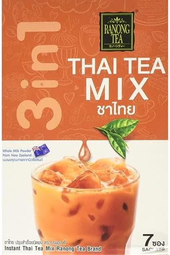 Ranong Tea 3 in 1 Instant Tea Thai Mix (7 x Sachets) (Thai Tea Mix 210g)