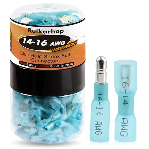 300PCS Heat Shrink Electrical Bullet Wire Connectors Kit