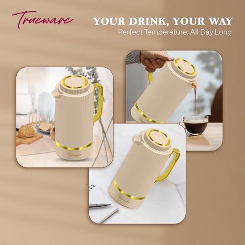 Image of Trueware Marvel 1800 Insulated Flask - 1500 Ml | PU Insulated Inner Stainless Steel Hot & Cold Flask, BPA Free, Leak Proof, Ideal for Tea, Coffee, Water, Hot Beverages