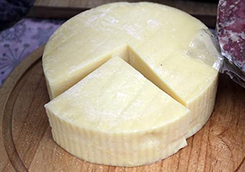 Al Amin Foods Gourmet Hungarian Kashkaval 100% Sheep Milk Cheese Aprox. N.w. 1.5 Lb 1 Wheel, White #TOP2