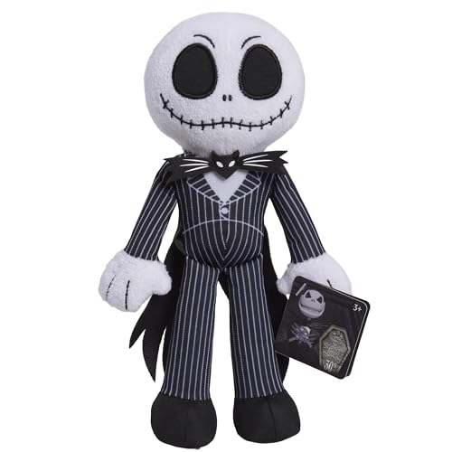 Disney Tim Burton's The Nightmare Before Christmas Small 8.5-inch Plush Jack Skellington Stuffed Animal, Kids Toys for Ages 3 Up by Just Play