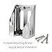RCOAIMT 304 Stainless Steel Salt Block Holder, 4LB Mineral Salt Lick Block Holder for Deer, Goats, Horses, Cattle & Sheep, Rust-Resistant Design with Mounting Screws