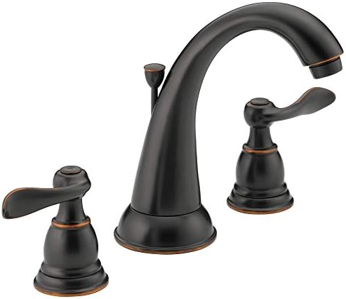Delta FAUCET Windemere Badezimmerarmatur mit 2 Griffen, mit Metallablauf NULL Oil-Rubbed Bronze