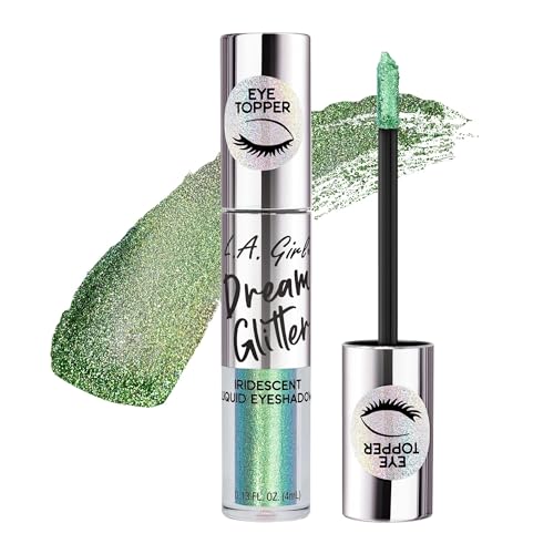 L.A. Girl Sombra de Ojos Líquida - Tono Dreamy Glitter para un Brillo Deslumbrante y Acabado Glamuroso, Perfecto para Resaltar tus Ojos y Crear Looks Espectaculares.