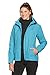 Produktbild Jeff Green Damen Atmungsaktive wasserdichte Winter Ski Snowboard Jacke Kerava 12.000mm Wassersäule und Abnehmbare Kapuze, Farbe:Blue Moon, Größe - Damen:46
