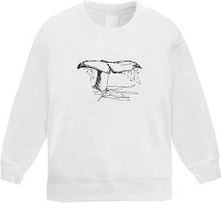 Azeeda 'Whale Tail' Kid's Sweatshirt/Jumper (5-6 Years) (KW00009164)