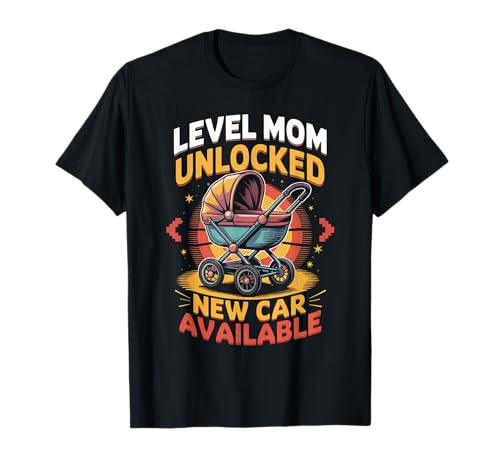 Level Mom Unlocked Pregnancy Announcement Gamer Mother To Be T-Shirt