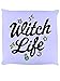 Grindstore Witch Life - Cojín (40 x 40 cm), color morado