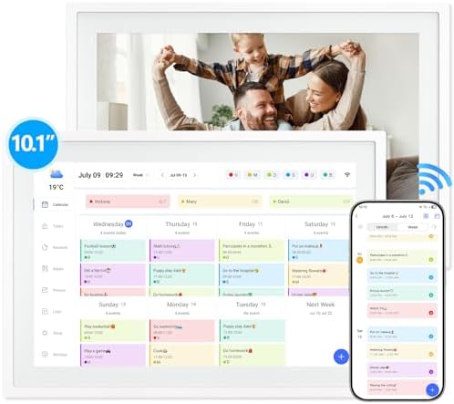 Digital Calendar,10.1 Inch Planner Electronic Calendar&Chore Char...