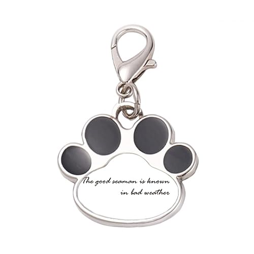 DIYthinker?Quote The Good Is Known In Bad Weather Pet Tag Keychain Dog Cat ID
