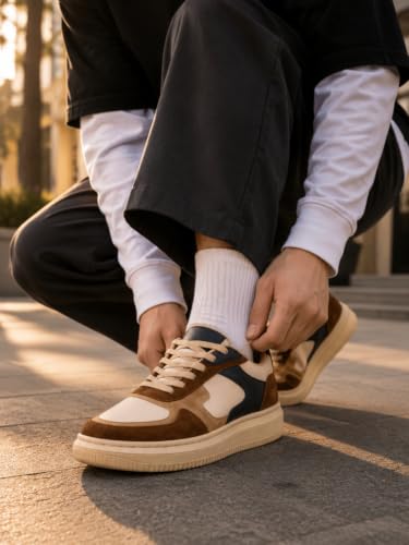 Image of Centrino Durable Sneakers for Men | Shoes for Man Stylish | Casual Lightweight Lace-Up Canvas Walking Shoes | Cushioned Insole | Breathable Anti-Skid Comfortable Sole | Mens Shoes for Long-Lasting Use (9587)